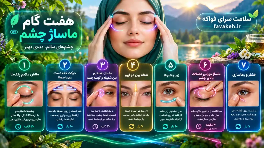 روش ماساژ چشم گام به گام