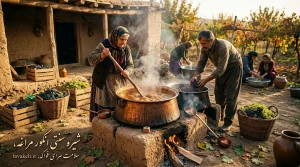 شیره پزی سنتی انگور مراغه