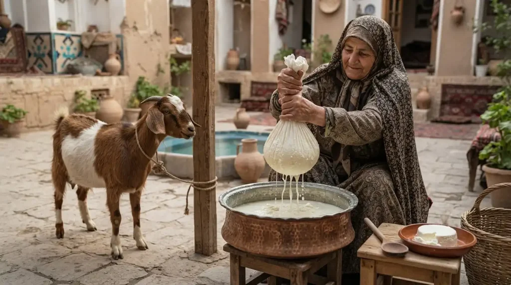 تهیه ماءالجبن یا آب پنیر سنتی
