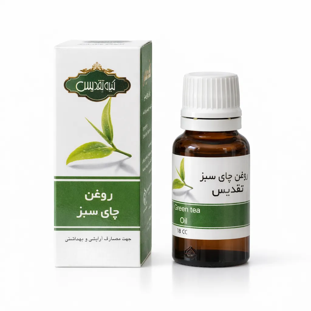 روغن چای سبز پایه کنجد گیاه تقدیس 18 میل با سیب سلامت