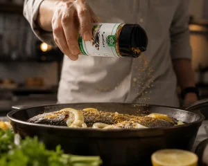 ادویه ماهی مخصوص فواکه با ظرف ادویه پاش