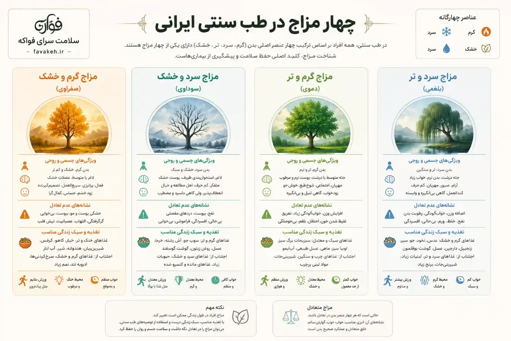 اینفوگرافیک مزاج ها