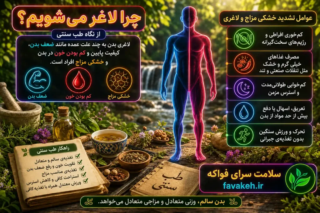چرا لاغر میشویم اینفوگرافیک