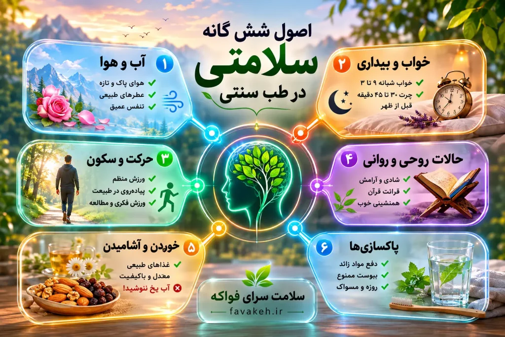 اصول شش گانه سلامتی در طب سنتی