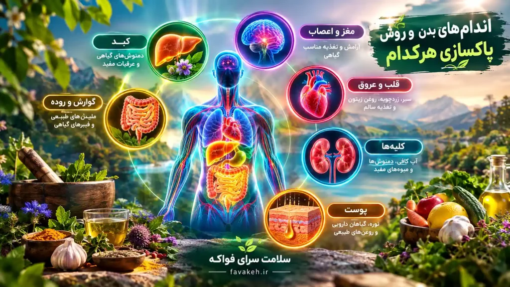 اندام‌های بدن و روش پاکسازی هرکدام