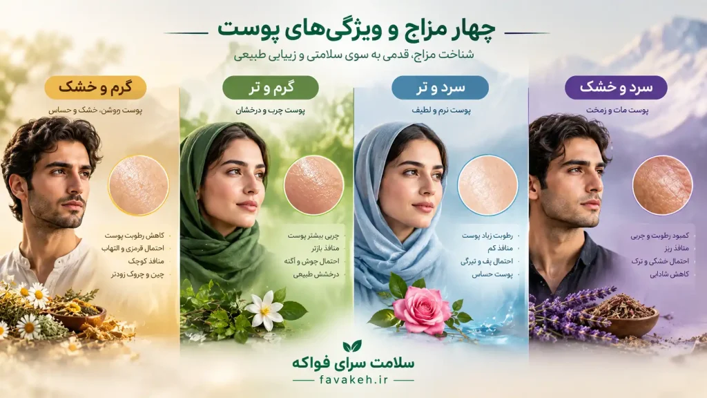 پوست و مو در چهار مزاج طب سنتی