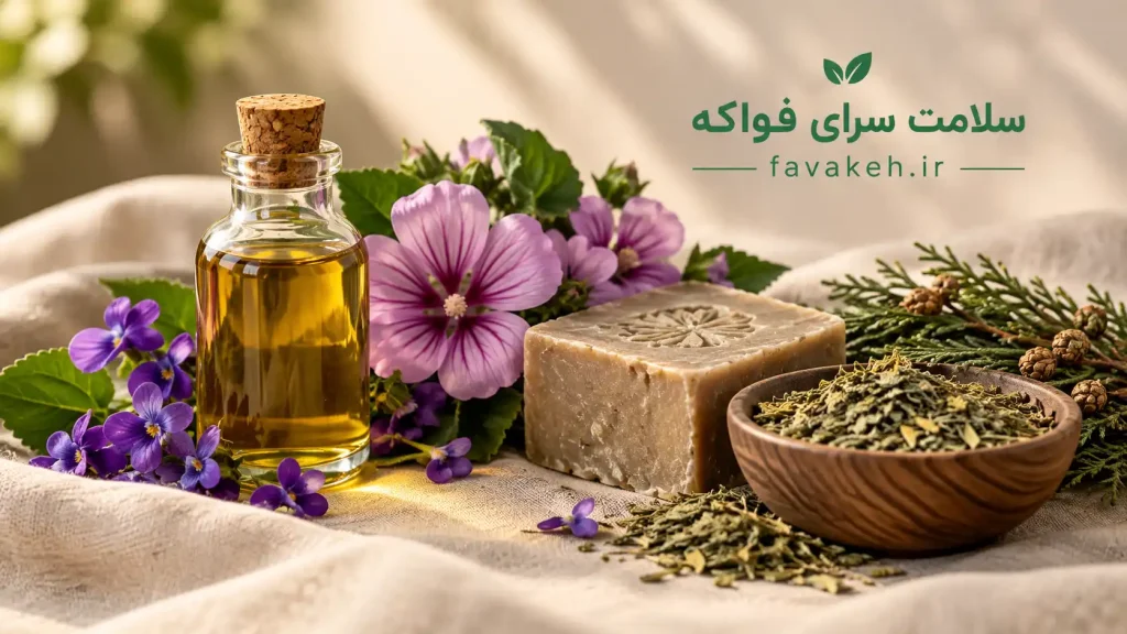 روغن و صابون سنتی روی پارچه کتان