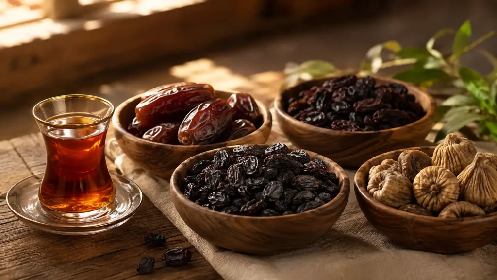 میوه خشک به جای قند برای چای